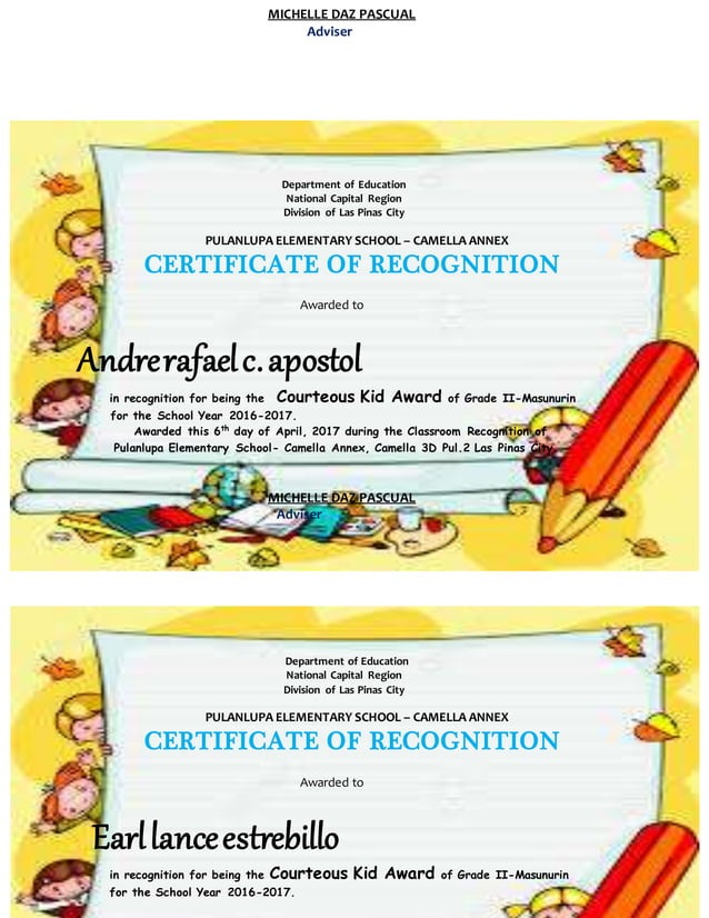 Certificates for most.docxdo 36 | DOCX | Education