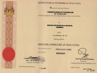 Certificates thana's
