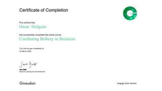 Certificates Omar Holguin