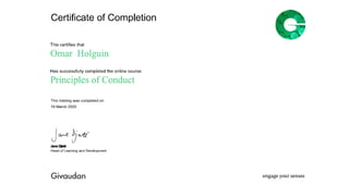 Certificates Omar Holguin