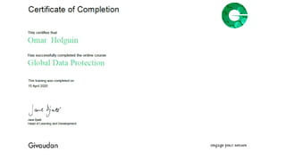 Certificates Omar Holguin