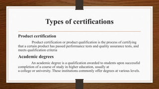 Certification accreditation and licensure (1)