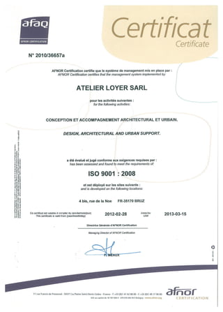 Certification afaq 9001   14001