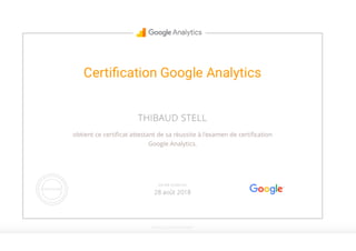 Analytics Certification by Google 2017-18