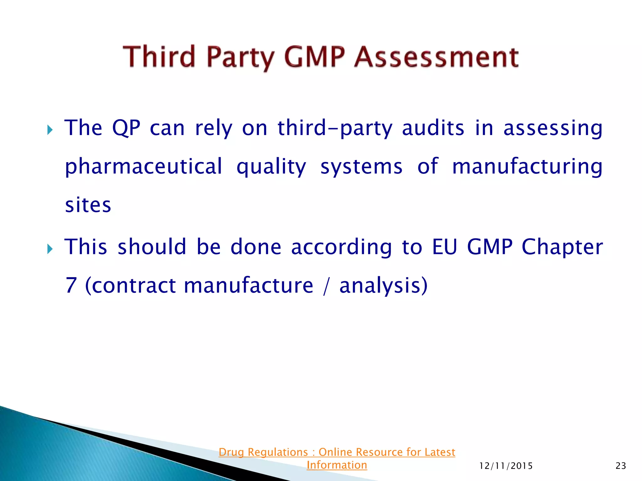 Presentation on EU GMP Annex 16 - Certification by QP | PPTX