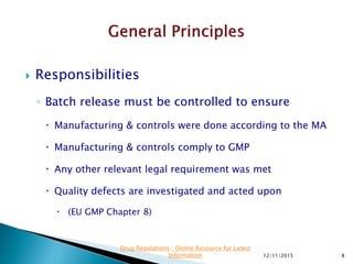 Presentation on EU GMP Annex 16 - Certification by QP | PPTX