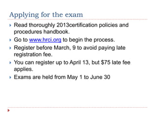 SPHR Exam