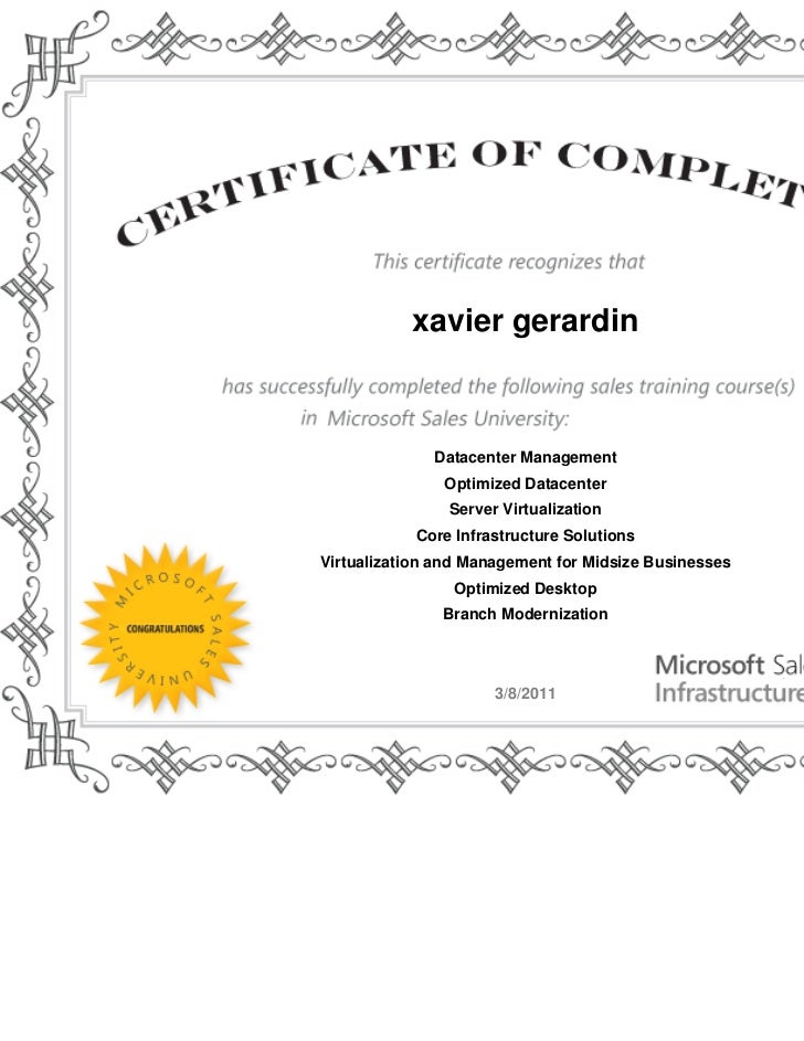 microsoft sales certification