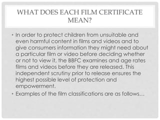 Certification of films | PPTX