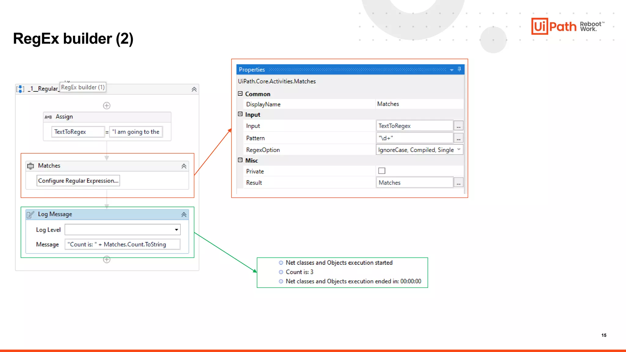 15
RegEx builder (2)
 