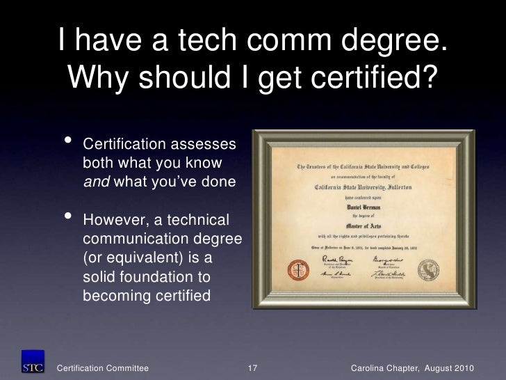 STC Certification Presentation