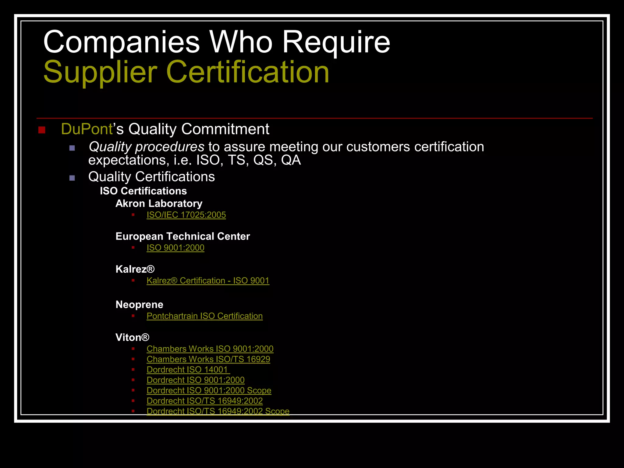 Certification project   iso