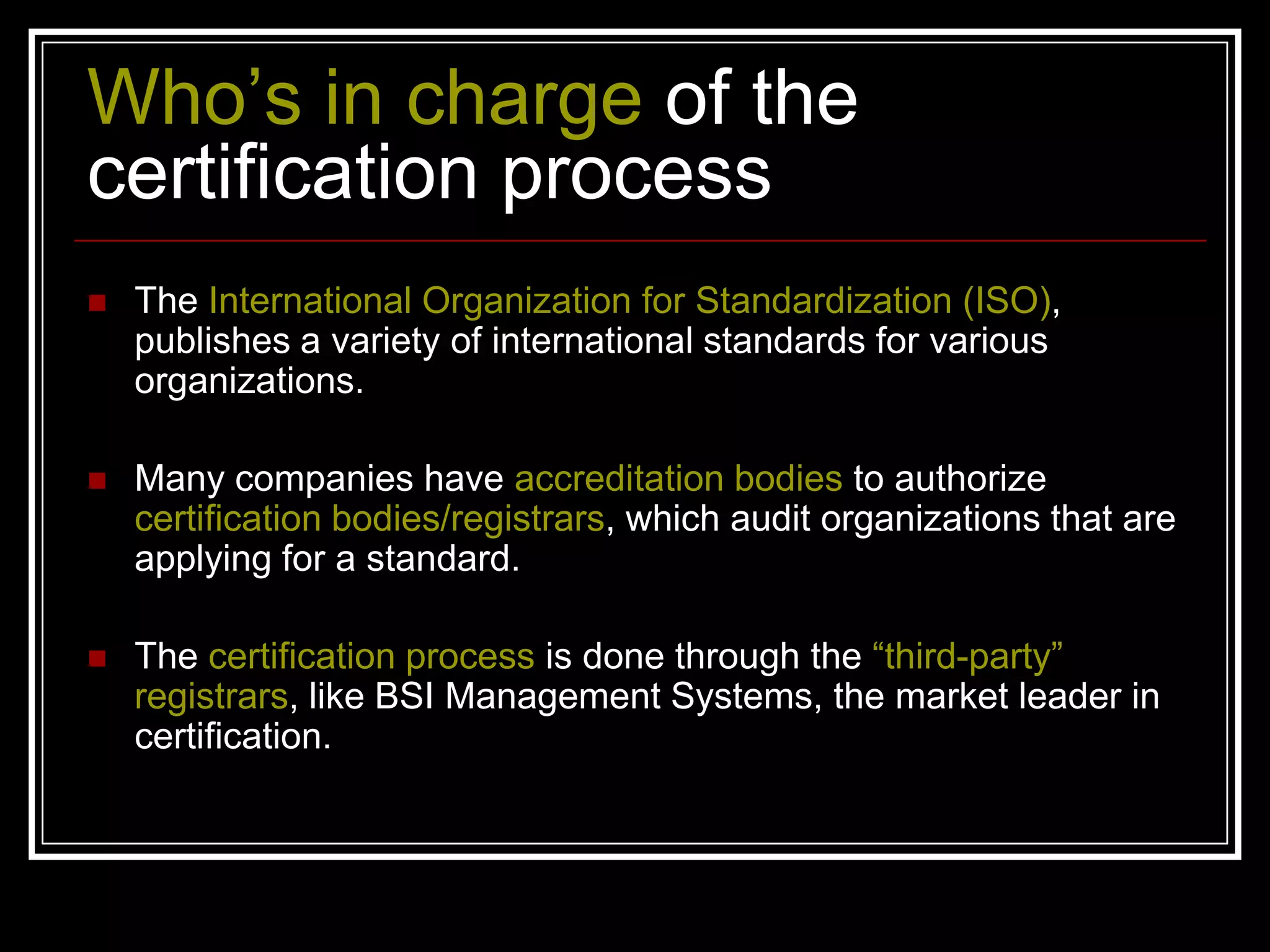 Certification project   iso