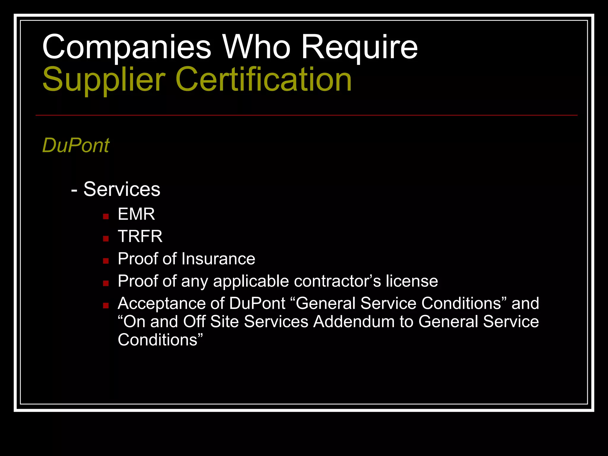 Certification project   iso