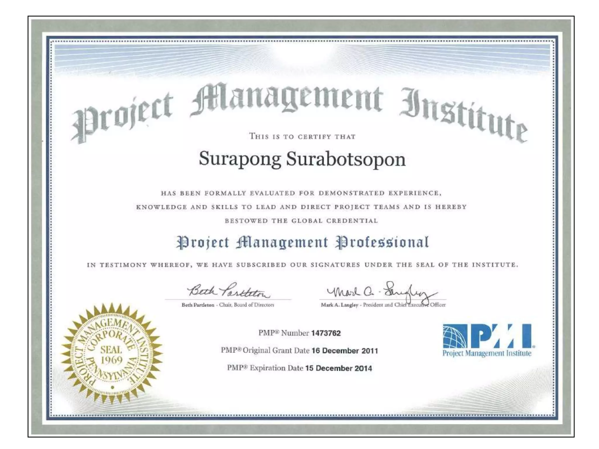 Professtional Certifications