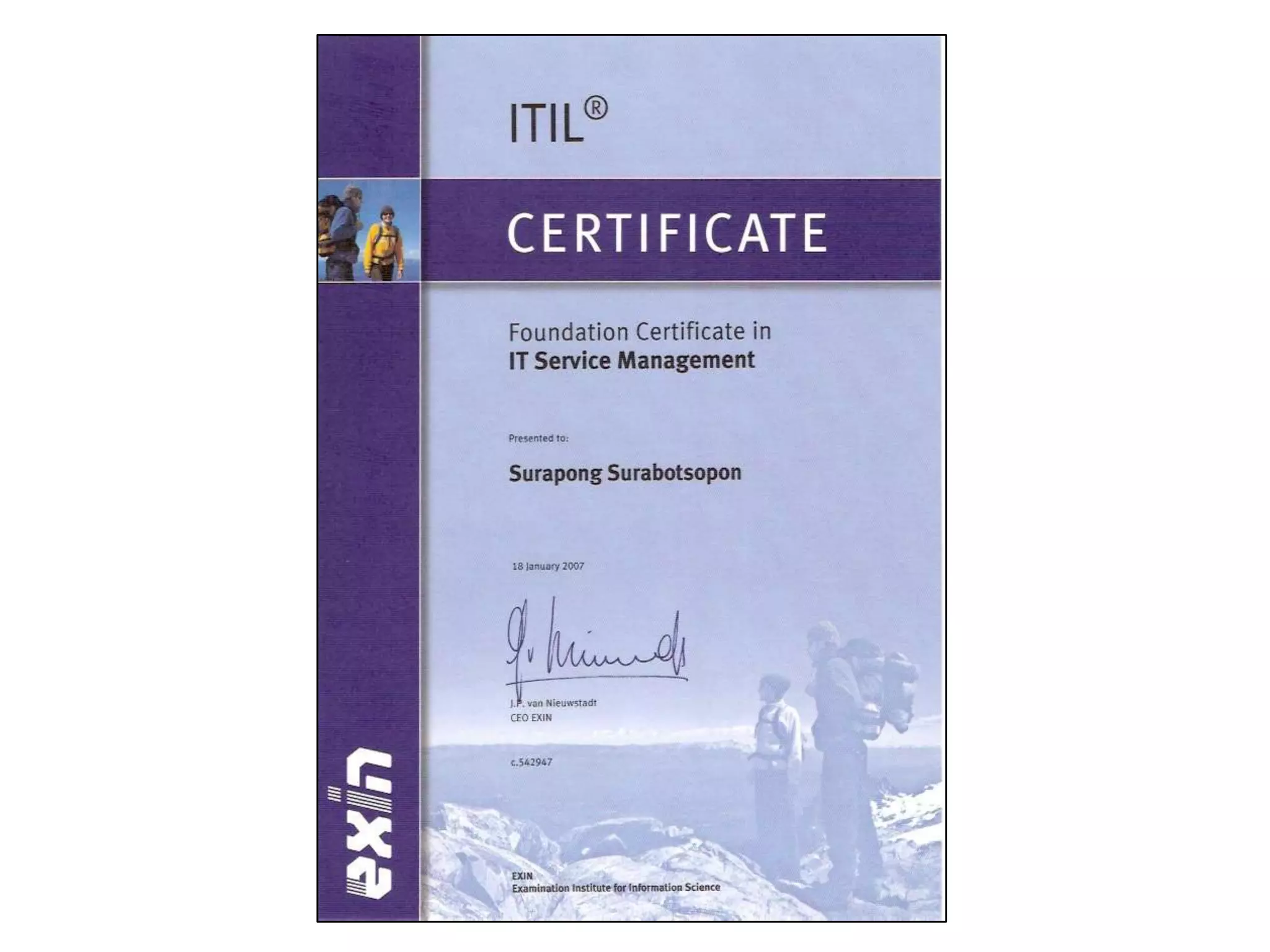 Professtional Certifications