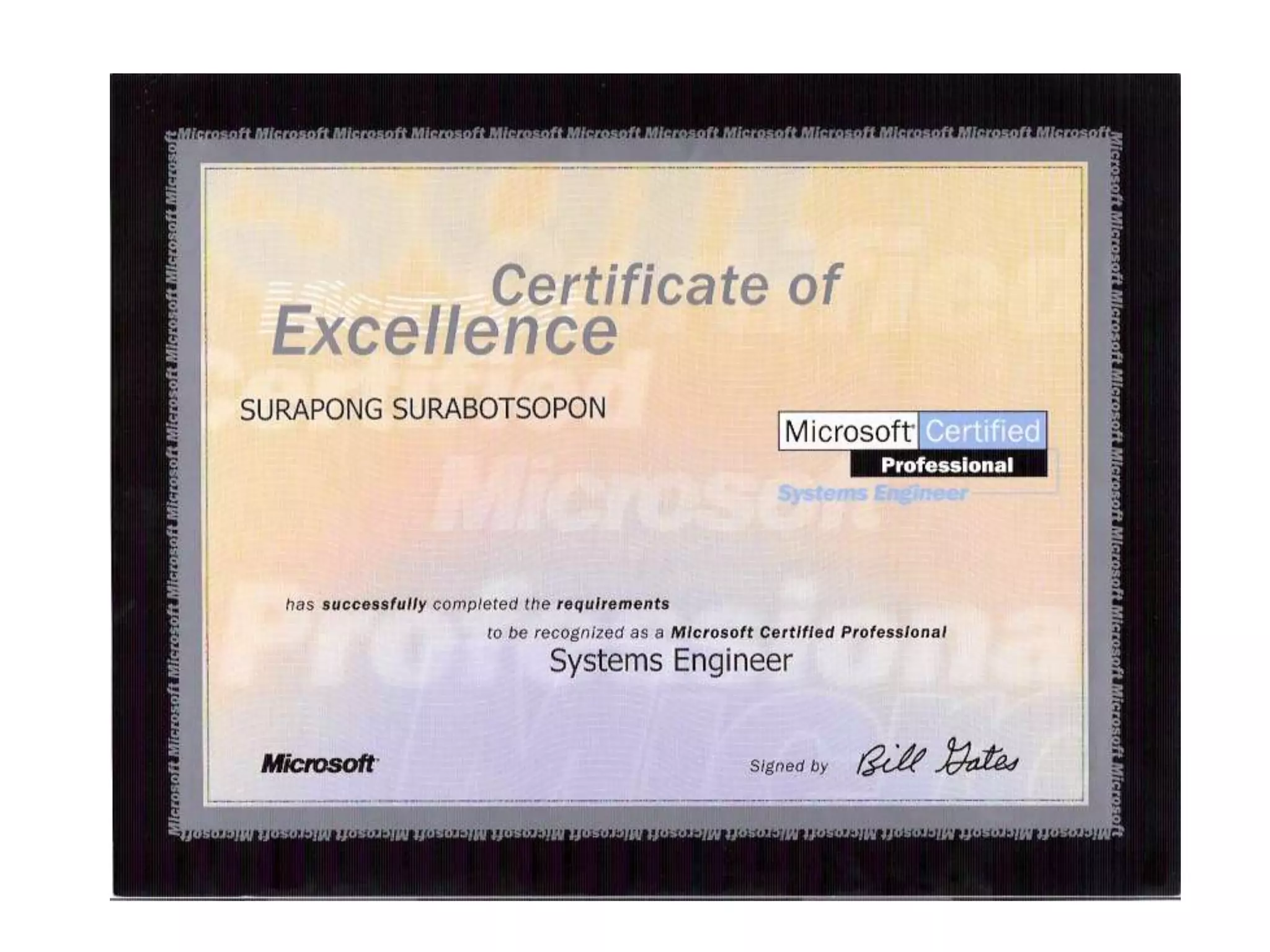 Professtional Certifications