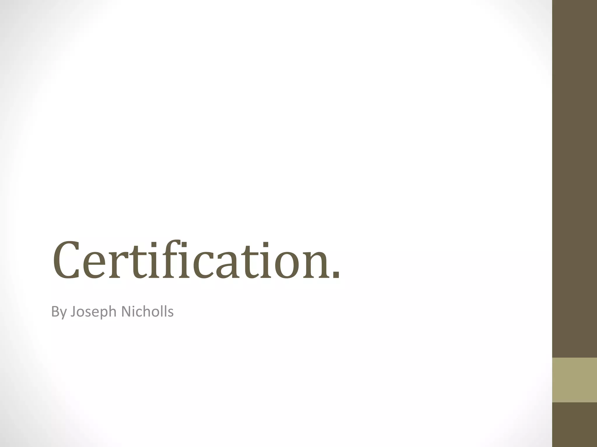 Certifications PPT certifications-ppt