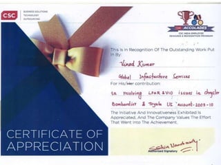 Certifications & appreciations