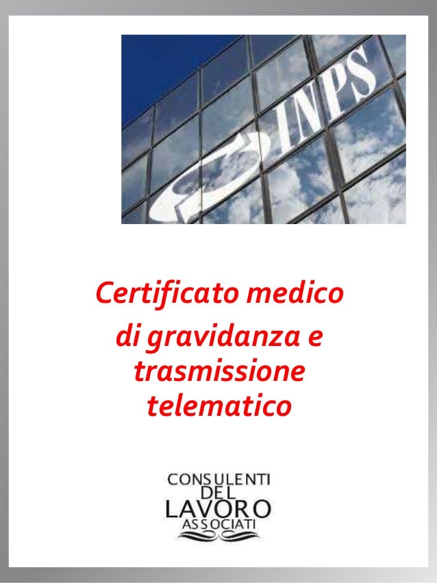 Certificato medico di gravidanza e trasmissione telematico