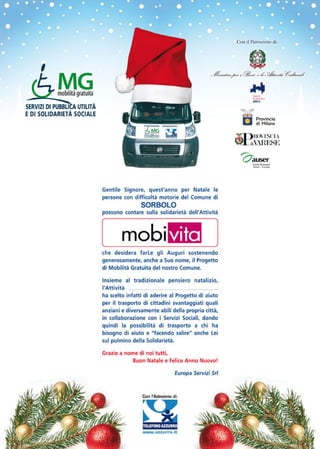 Mobivita sostiene il Progetto di Mobilità Gratuita del Comune di Sorbolo
