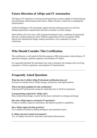 Certified AIOps Professional: Mastering Enterprise AI Operations ...