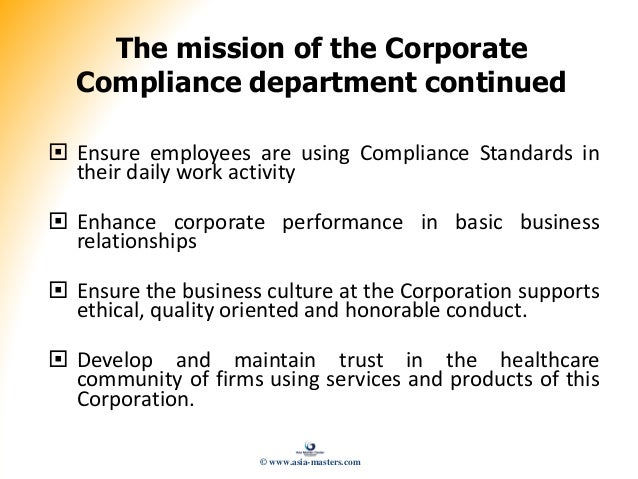 Certified Compliance Officer Presentation Slides
