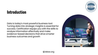 Certified Data Analytics Turning Data into Strategic Insights | IABAC | PDF