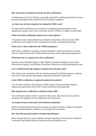 Certified DataOps Engineer Skills Checklist for Data Pipeline ...