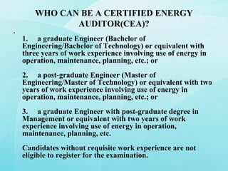 Certified energy auditor | PPT