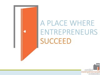 A PLACE WHERE
ENTREPRENEURS
SUCCEED
 