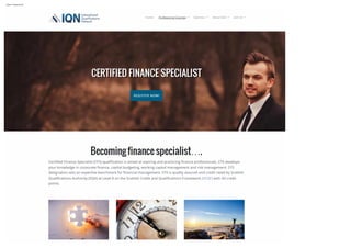 Certified finance specialist