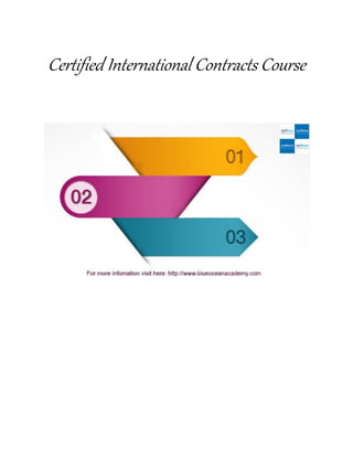 Certified International Contracts Course
 