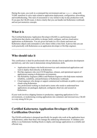 Certified Kubernetes Application Developer CKAD Path for Modern ...