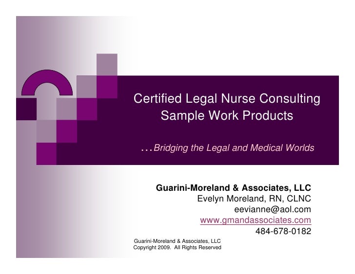 Legal Nurse Consultant Report Template