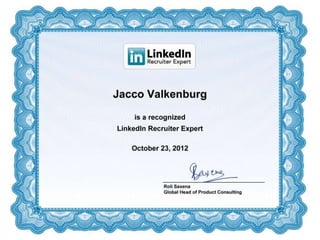 Certified LinkedIn Recruiter Expert