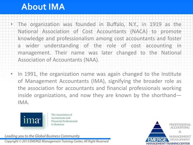 Certified Management Accountant - CMA | PPSX | Business Accounting ...