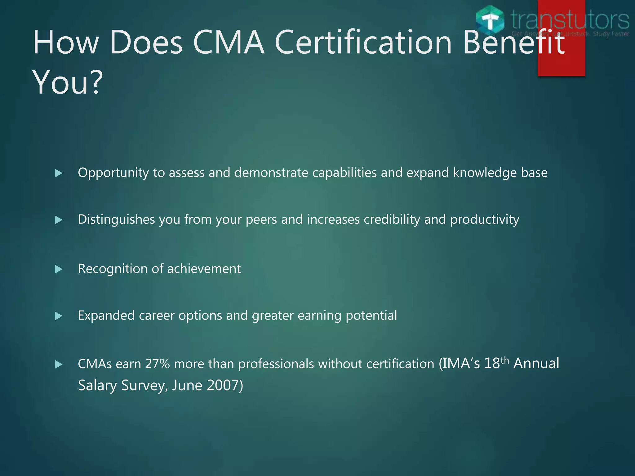 Certified Management Accountant Accounting PPTX