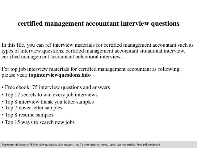 Management accountant job description