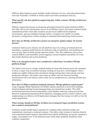 Certified MLOps Architect: Designing Scalable Enterprise AI Platforms | PDF