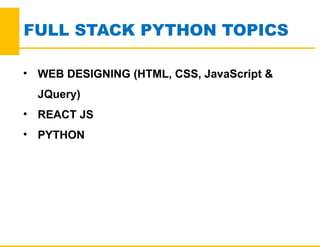 Certified Professional Diploma in Full Stack Python – Python Developer ...