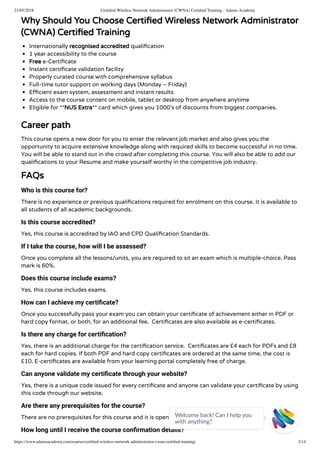 Certified wireless network administrator (cwna) certified training ...