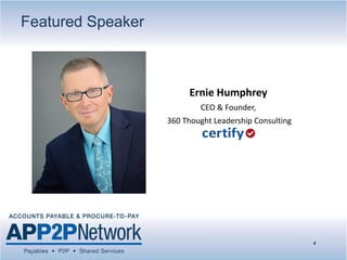 Featured Speaker
4
Ernie Humphrey
CEO & Founder,
360 Thought Leadership Consulting
 