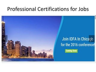 Professional Certifications for Jobs
 