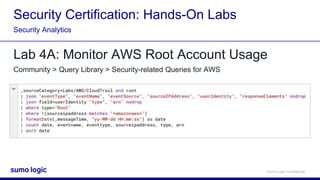 Sumo Logic Cert Jam - Security Analytics | PPTX
