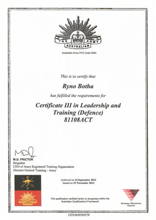 Cert 3 leadership and training | PDF