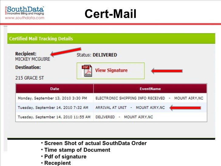tracking certified mail receipt