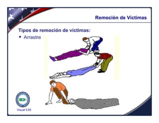 Visual 5.56
Remoción de Víctimas
Tipos de remoción de víctimas:
w Arrastre
 
