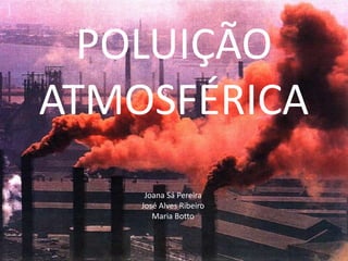 POLUIÇÃO ATMOSFÉRICA Joana Sá Pereira José Alves Ribeiro Maria Botto 