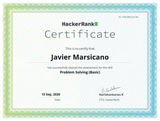 Software development certificates
